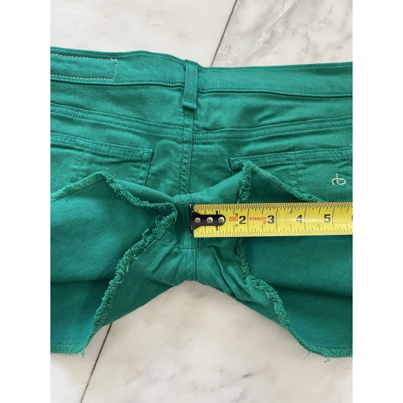 Rag & Bone Denim Shorts Cotton Raw Hem Green Jean Shorts Size 28 - Picture 7 of 7